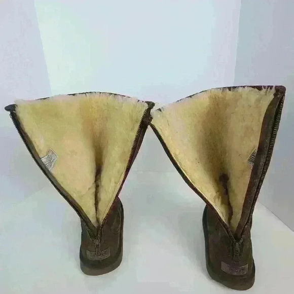 Ugg Knightsbridge Tall Chocolate suede boots Sz 6 - Picture 11 of 16